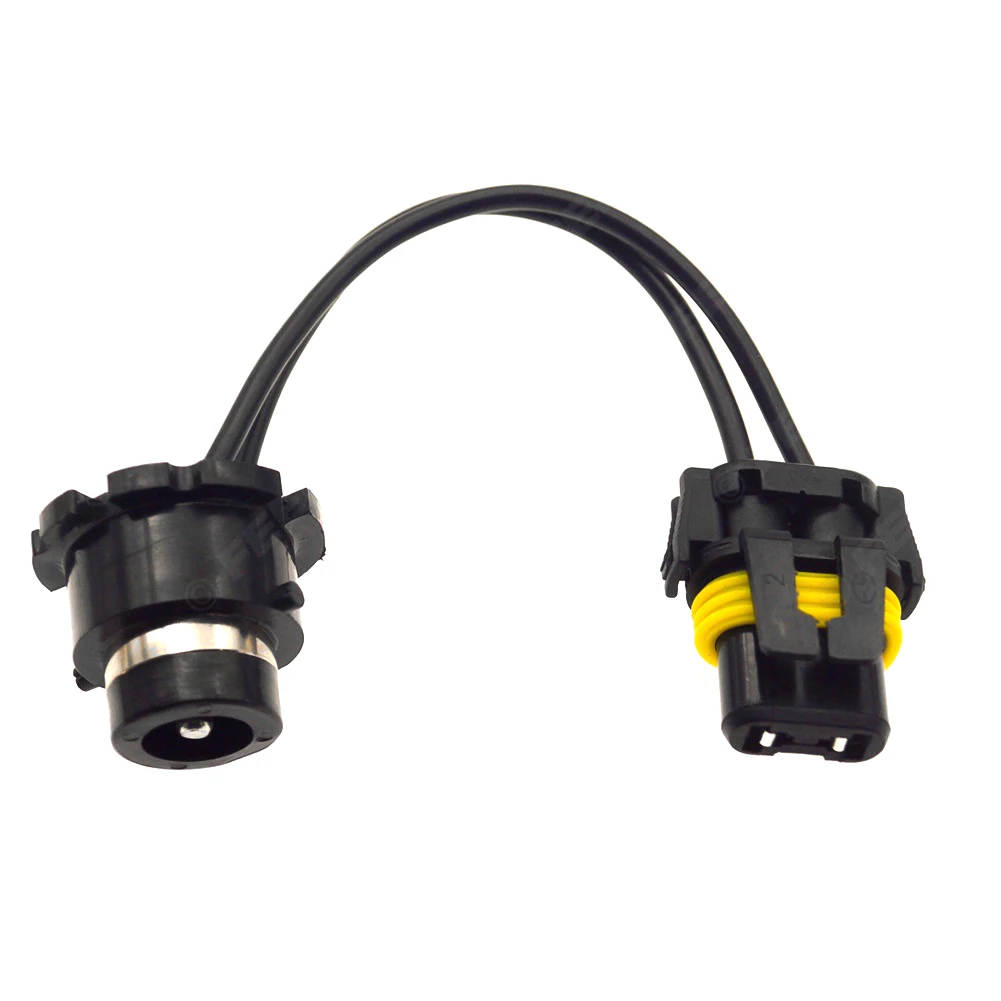 D2 To 9006 Headlight Adapter Cable For HID LED Bulb Socket Conversion 160mm Wiring Harness-Plug And Play Modification