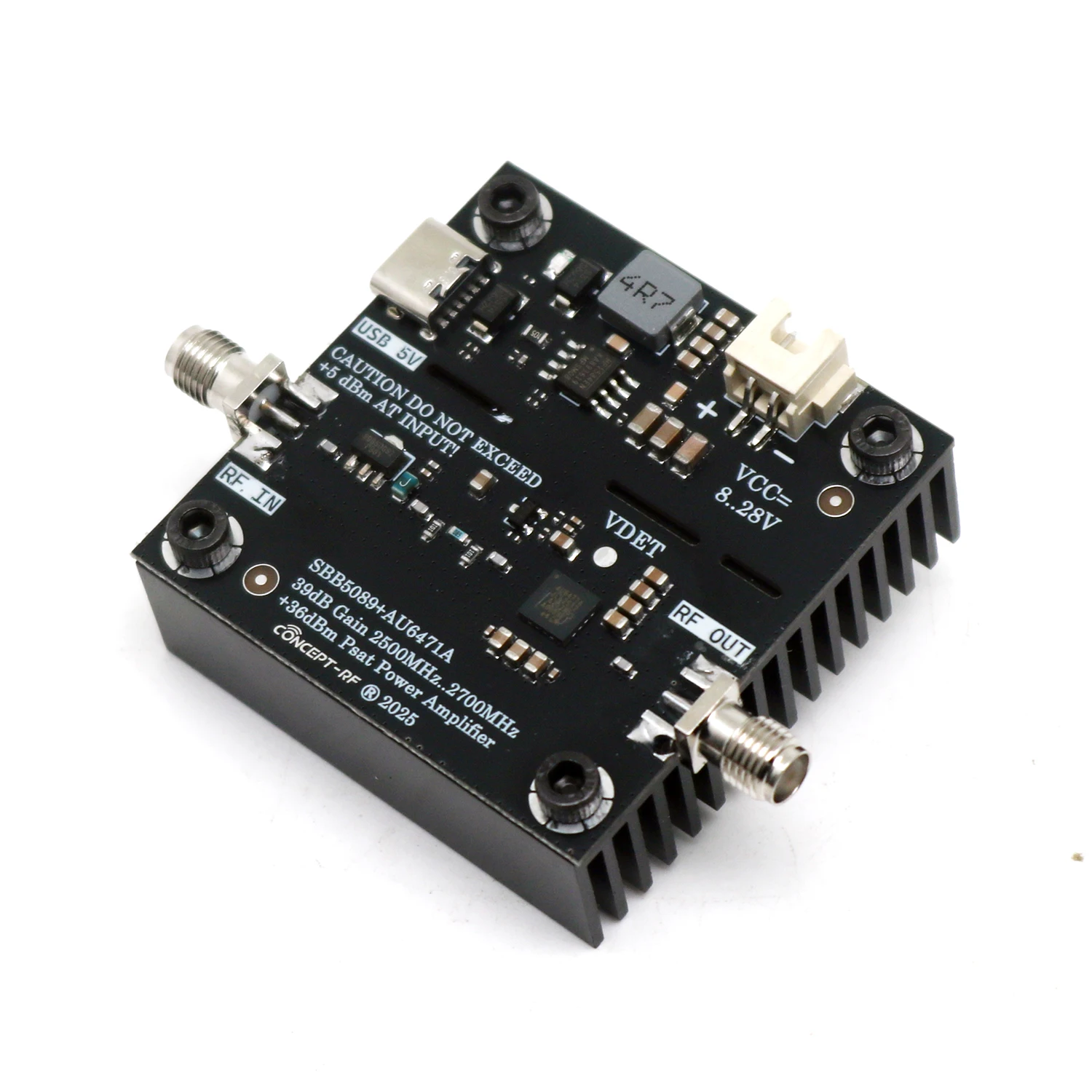 SBB5089 AU6471A 2.4Ghz 4W RF Power Amplifier 2.2G-3.1GHz PA signal AMP FOR 2.4G Transmitter drone Bluetooth Image transfer Lora