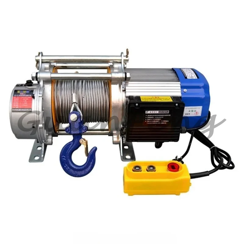 Portable Small Construction Cranes, 220V Electric Winch Cranes, Hoisting Work, Wire Rope Cranes