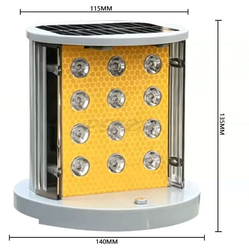 LED Solar Synchronous Strobe Contour Warning Light High-speed Guardrail Column Headlight Roadblock Anti Fog Light