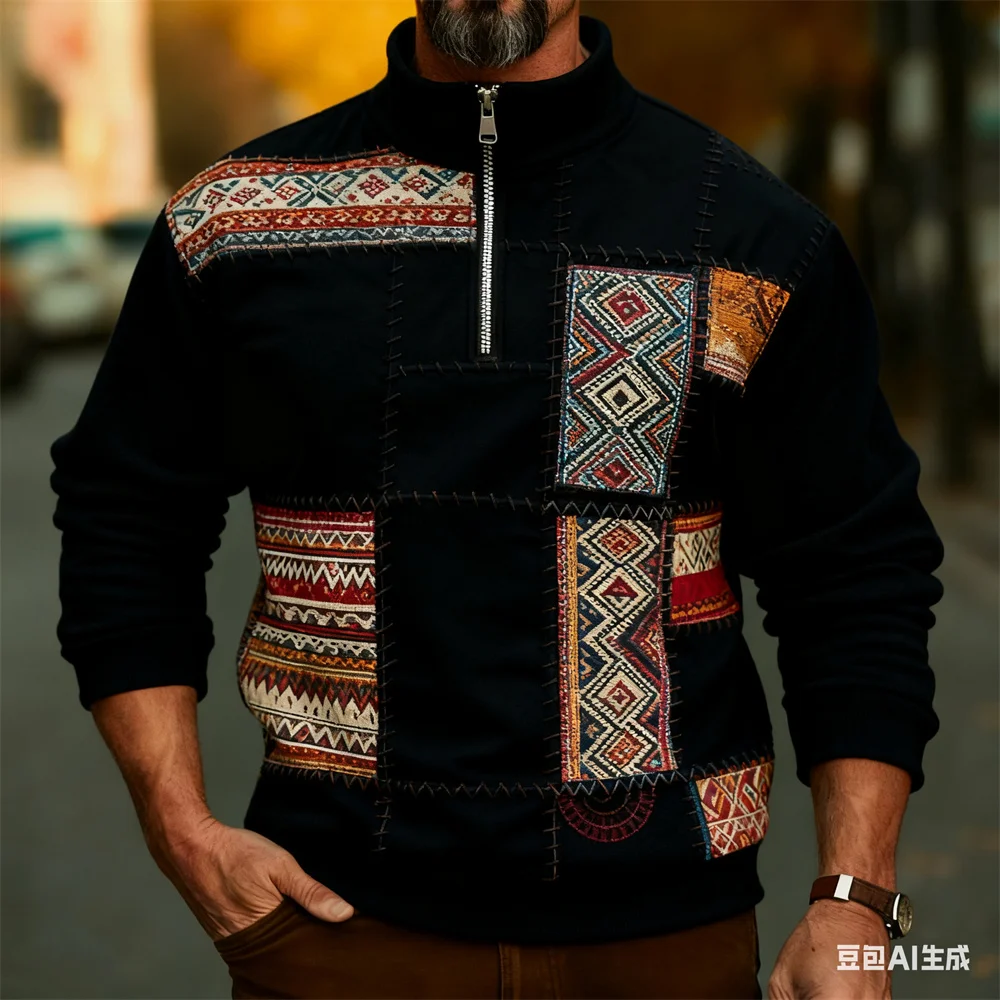 الرجال الوقوف طوق بلوزات لشتاء ثلاثية الأبعاد التصحيح هوديس للرجل الترفيه الرياضة الرمز البريدي هوديي جديد في هوديس وبلوزات #5