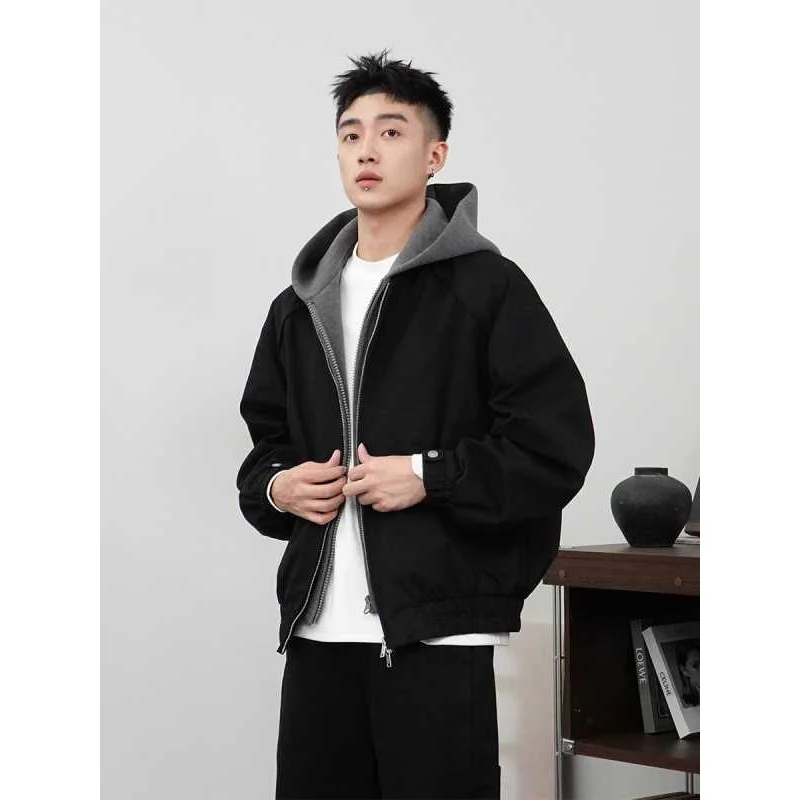 

ay System Bla Hoodie Men's Autumn Winter Trendy Brand Sweatirt Casual Spor Open Cardigan Outerwear Long Length
