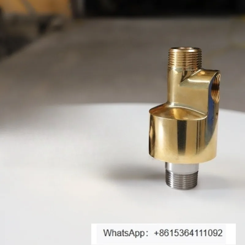 

Water-through brass rotary joint, straight-through hydraulic rotary joint H-type cooling circulating water rotary joint