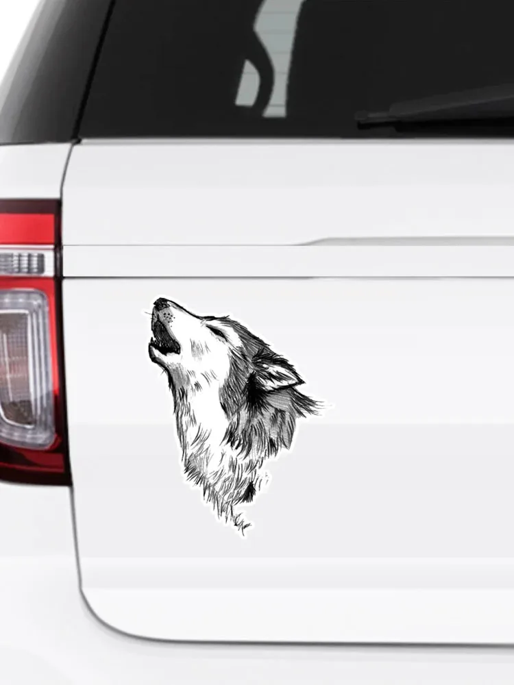 Z180# Car Sticker Howling Wolf Waterproof Vinyl Decal Car Accessories Pegatinas Para Coche DIY Car Styling