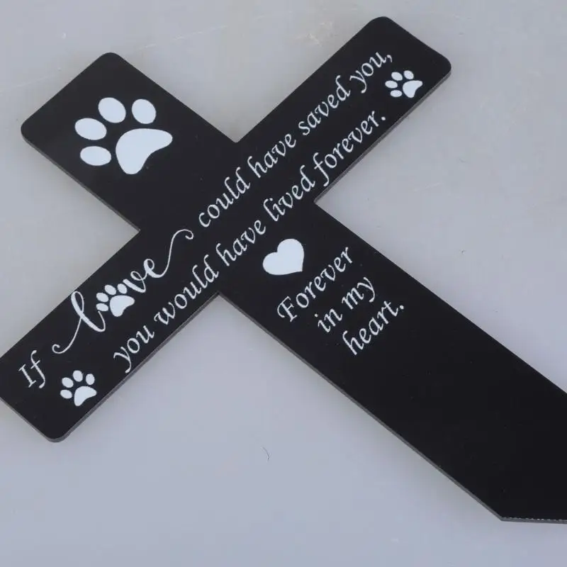 Dog Cats Memorial Grave Marker للحديقة والتشغيين الداخليين لمرتاحين أصحاب الحيوانات الأليفة الحزينة Graveyard Sign M68e #3