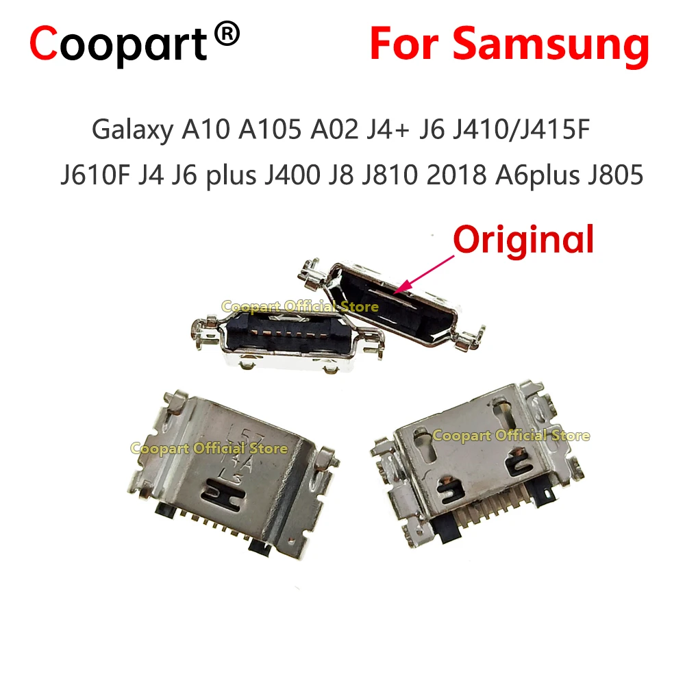 

5-100pcs charger Charging Port Dock for Samsung Galaxy A10 A105 A02 J4+ J410/415F J610F J4 J6 plus J400 J8 J810 2018 A6plus J805