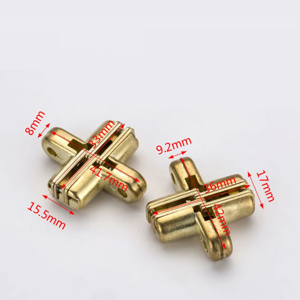 

4Pcs Zinc Alloy Mute Hinge Recessed Door Hinges Silent Effect Thickened Durable for Background Wall Counter Doors