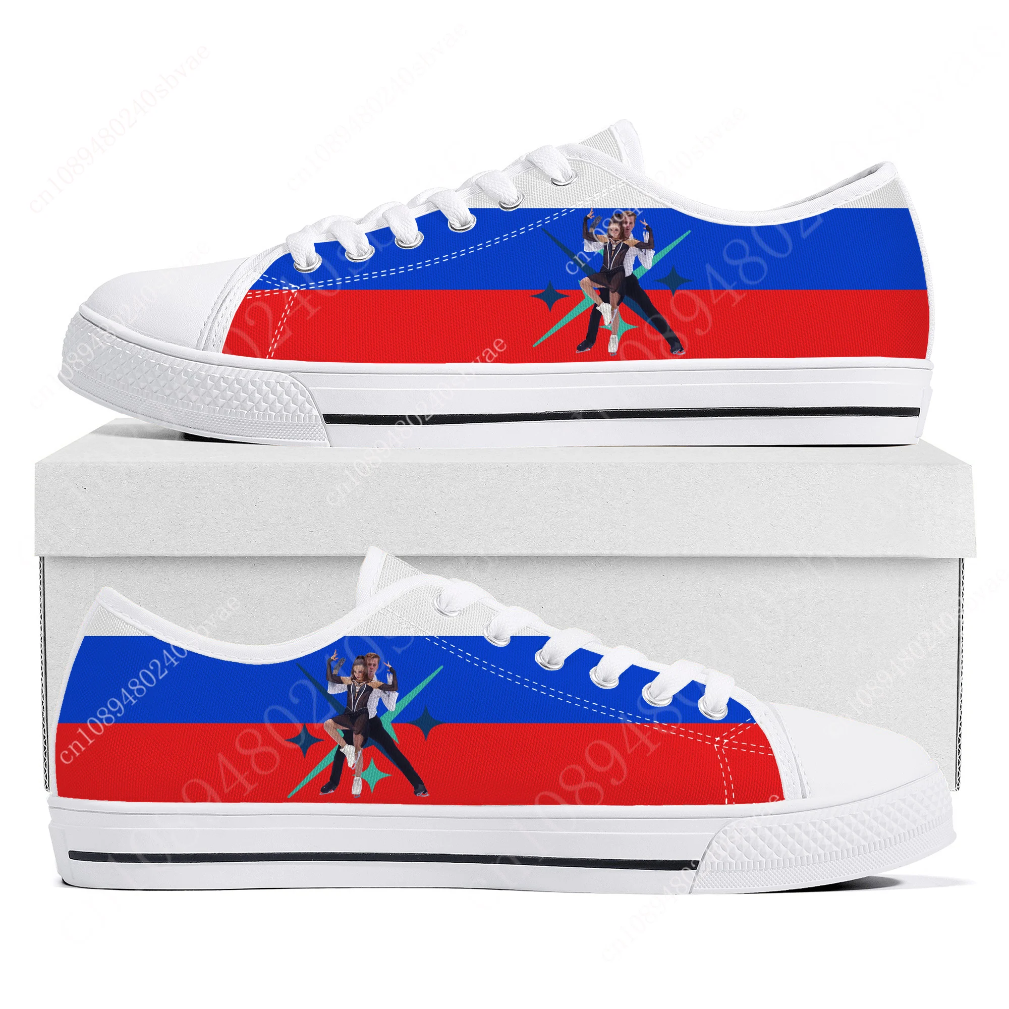 Anna Shcherbakova Egor Goncharov Анна Щербакова Егор Гончаров Figure Skating Sneakers Low Top Men Women Canvas Custom Made Shoes