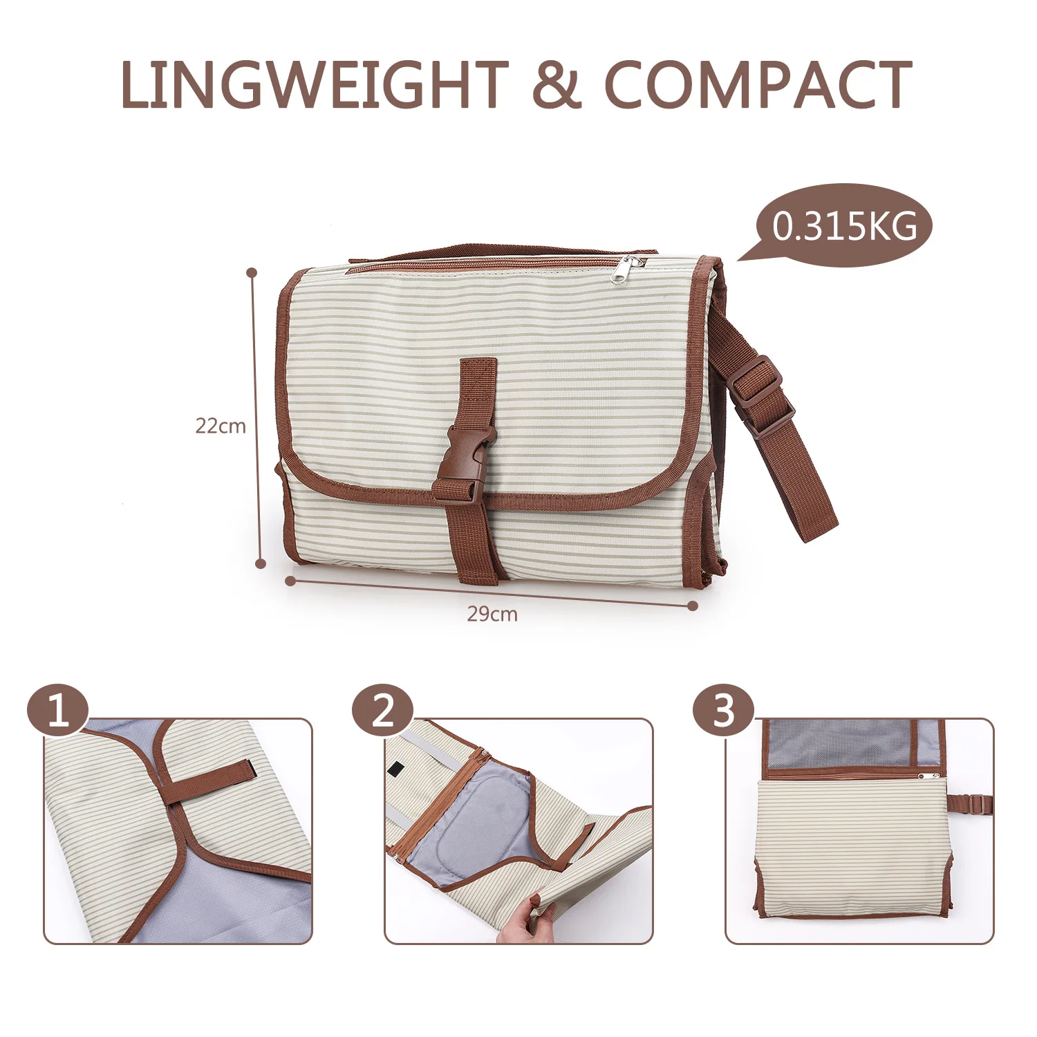 Reise Outdoor Tragbare Baby Windel Ändern Pad Abdeckungen Baby Wasserdichte Harn Pad Matte Hat Lagerung Gestreiften Kinderwagen Tasche 2 Farbe