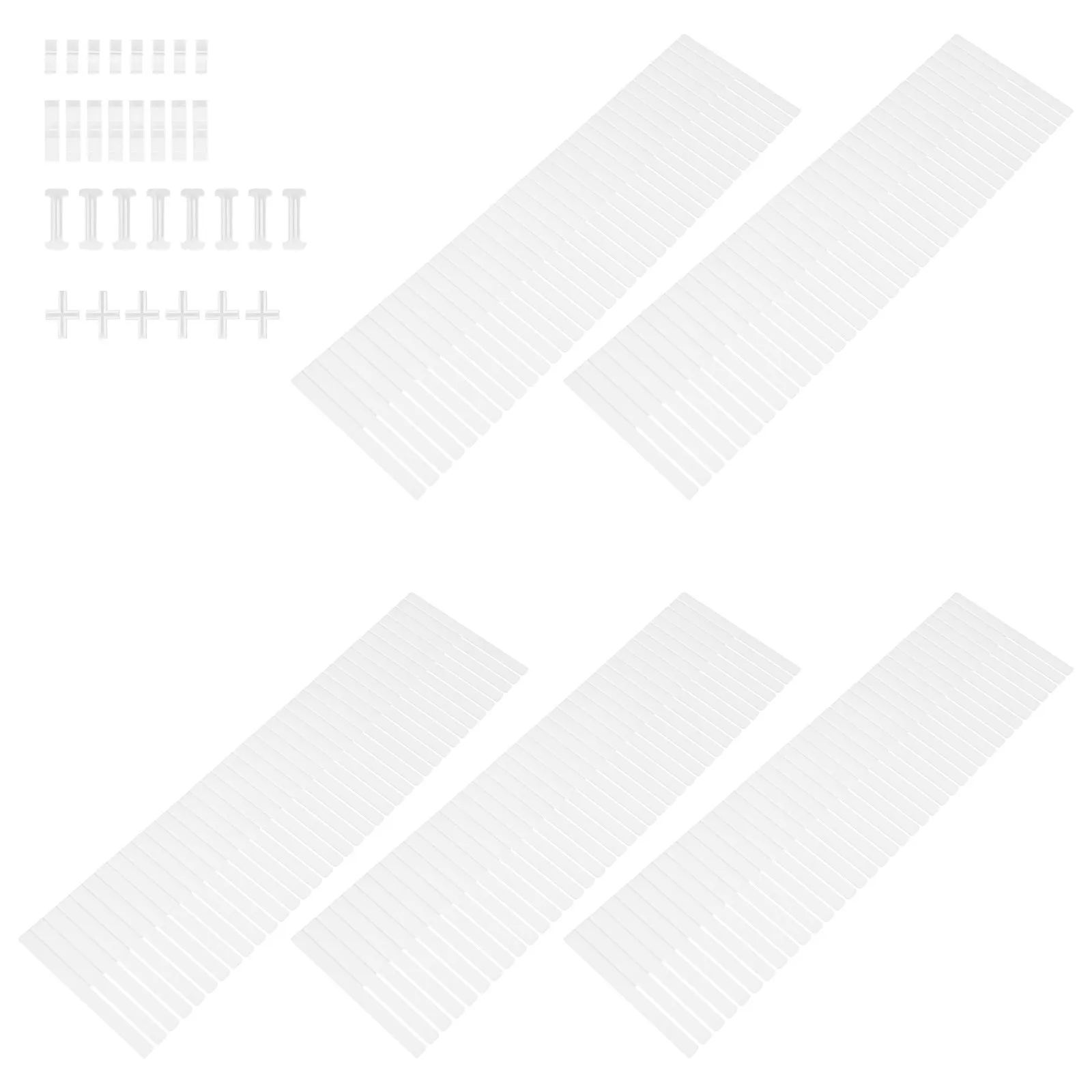 35Pcs Adjustable Plastic Drawer Dividers Modular Organizer Separator for Kitchen Office Vanity Desk Closet Drawer Storage and