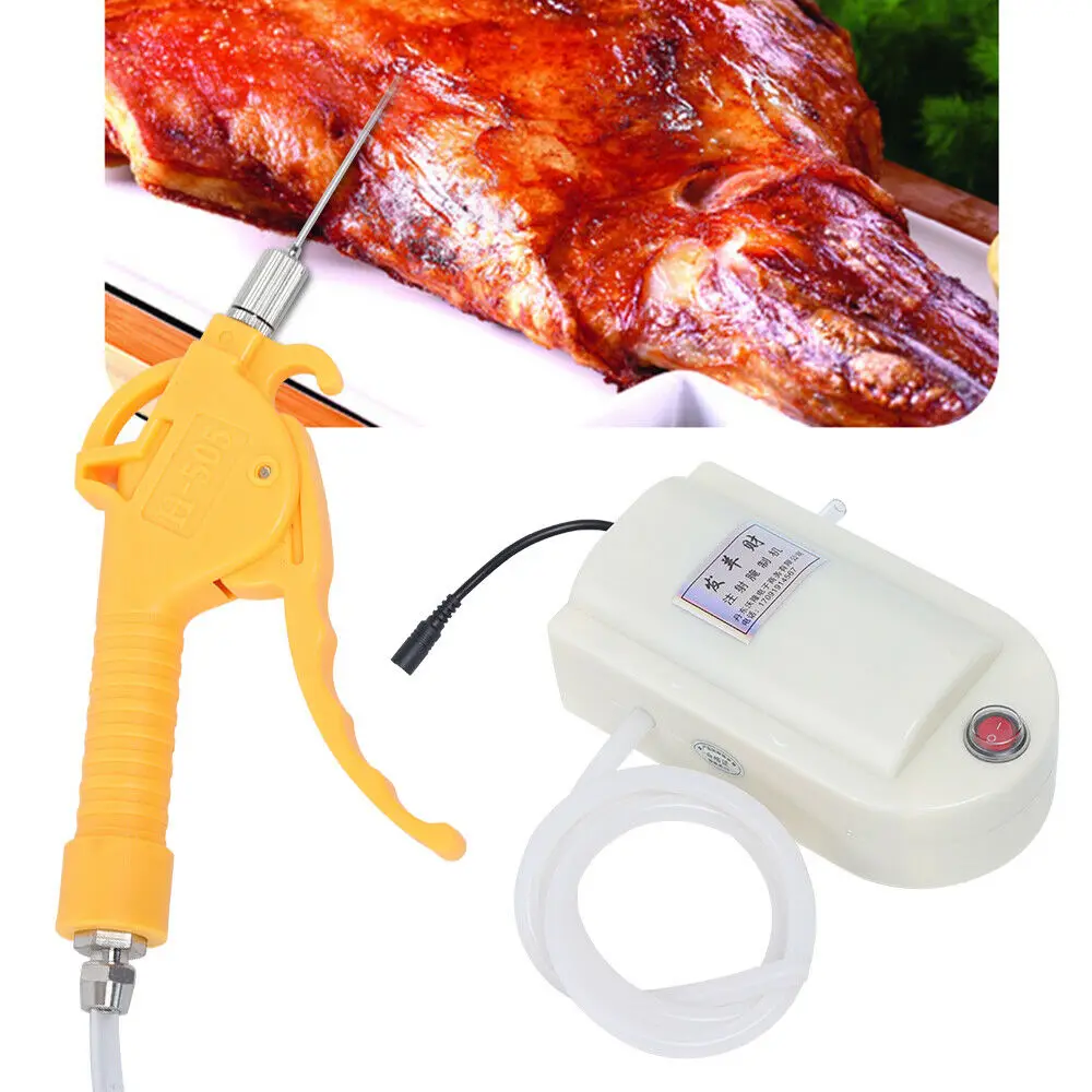 50W Electric Double Pump Meat Processor Injector Meat Saline Syringe Pump NEW