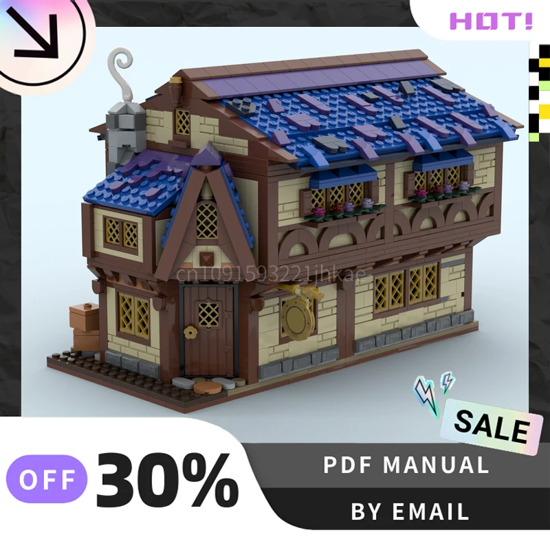 [1496PCS] Customized MOC Inn Plain Sight Creative Building Blocks Set STEM Educational Toys Construction Model Kit Birthday Gift