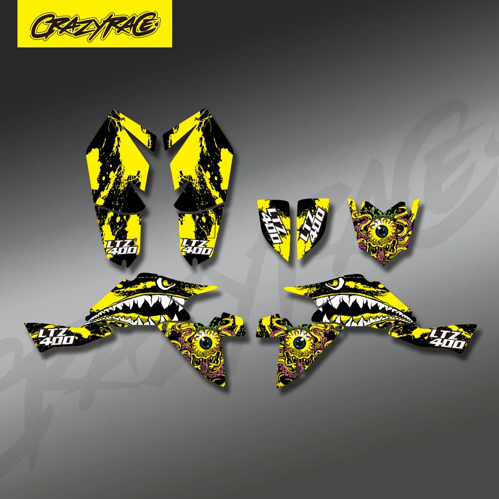 ATV Graphics Background Decal Sticker Kits For Suzuki LTZ400 LTZ LT-Z 400 2009-2015 2014 2013 2012 2011 2010 Custom  Number