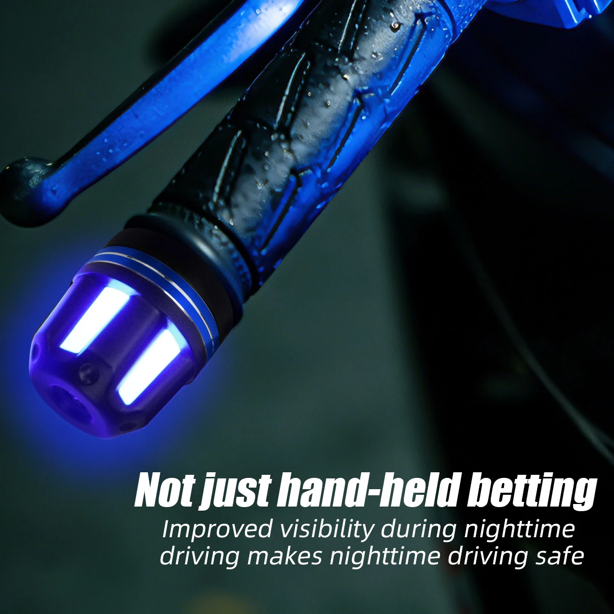 Motorcycle LED Handlebar End Signal Warning Light 12-24V ABS LED Circular Light-Emitting Handlebar Plug Universal Motorcycle Acc
