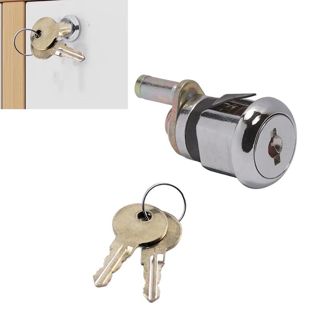 Zinc Alloy File Cabinet Lock Zinc Alloy Construction Copper Keys Round Disc Key Design Triple Lock Cabinet Lock