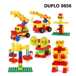 Educational Dacta Early Simple Machines Set Compatible with 9656 Duplo Big Particle Building Blocks STEAM Robot Science DIY Toys