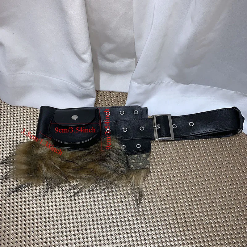 حقائب خصر صغيرة للنساء، حقيبة صغيرة بيضاوية الشكل، حزام مثقوب، حقيبة أحمر شفاه عصرية، حقيبة حزام الخصر #3