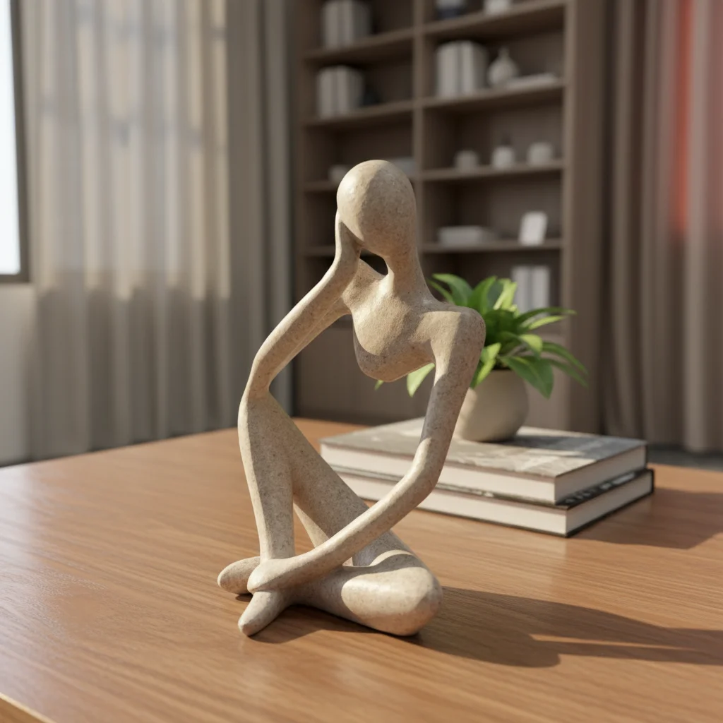 Modern Abstract Figurine Portrait Resin Crafts Thinker Statue Figurine Statue Gift for Handicraft Enthusiasts