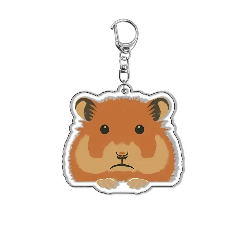 Neue Anime im nur ein Mädchen rosa Bowknot Hamster Schlüssel bund einfaches Design traurige Tier Schlüssel anhänger Tasche lustige Anhänger Schmuck Zubehör – Detail 3