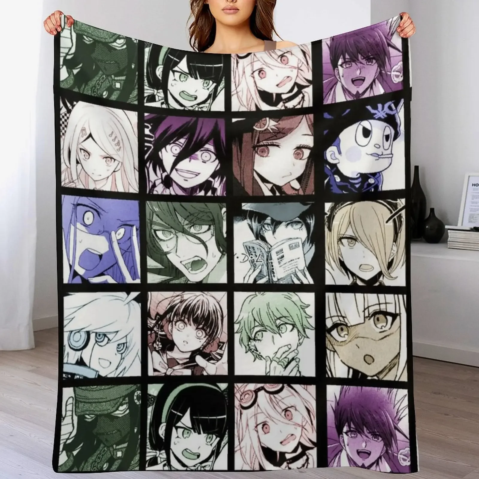 

DRV3 Manga Collection (Colored) Throw Blanket Luxury Throw Custom Summer Beddings Soft Big Blankets