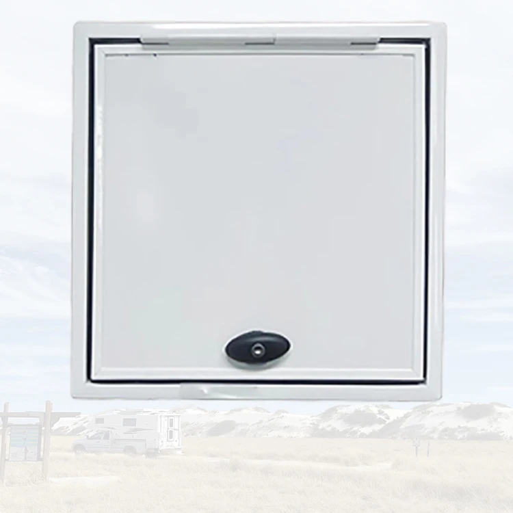 

Best Quality 600*600mm Aluminum Alloy RV Door Promotional Travel Trailer Storage Caravan Hatch Door With XPS Panel New Condition