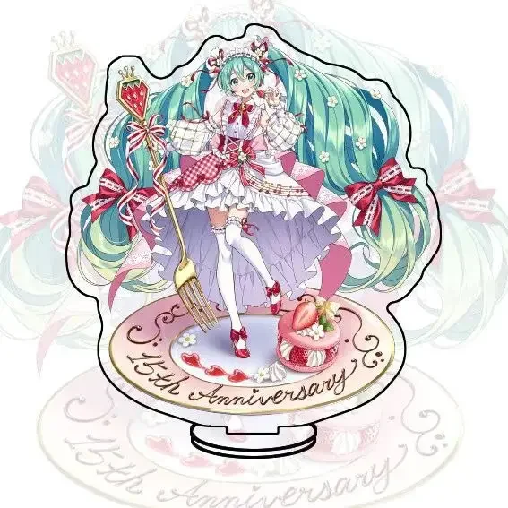 Hatsune Miku Acrylic Stand Model Kawaii 15/6cm Acrylic Action Figurine Sign Virtual Singer Desk Decor Anime Stand Model Plate