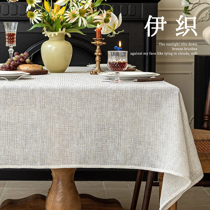 

2024 New Style Japanese-Style Linen-like Solid Color Tablecloth for Wedding Dining Table in Dining Room Tea Table Decoration