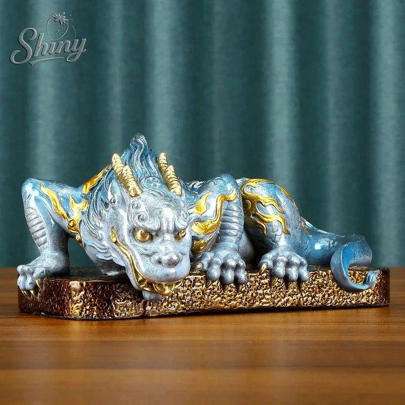 Colored Copper Zhenshui Beast Water Absorbing Beast Ornaments Home Entrance Office Gift Decorations