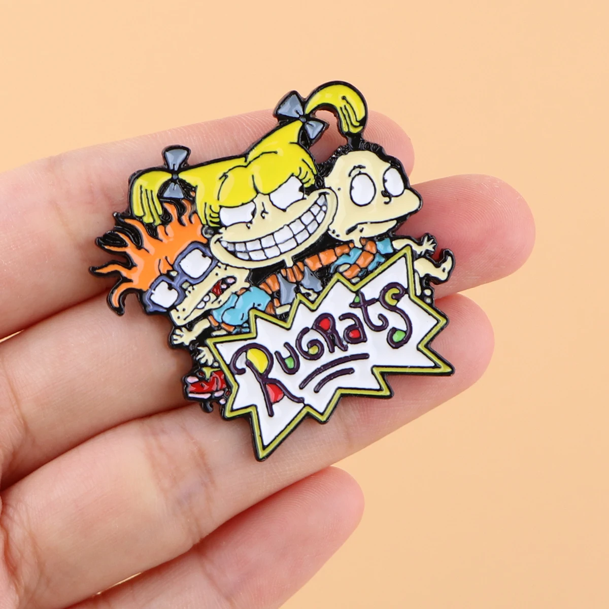 Cartoon Dinosaur Badges Enamel Pin Brooch Cute Orange Hair Boy Lapel Pins for Backpacks Brooches Fashion Jewelry Accessories