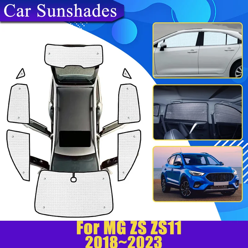 Car Full Coverage Sunshades For MG ZS ZS11 MGZS ZX 2020 2018-2023 Sun Shade Anti-UV Privacy Cars Heat insulation Car Accessories