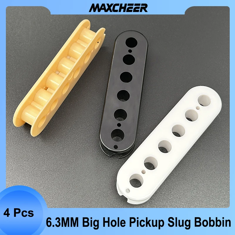 4Pcs 6.3MM Humbucker Bobbin Big Hole Slug Bobbin 52MM Dual Coil Pickup Bobbin Electric Guitar Pickup Bobbin Slug Bobbin