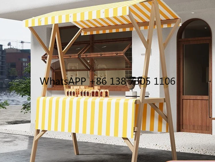 

Market booth display stand folding night market solid wood shelf promotion outdoor float mobile foldable