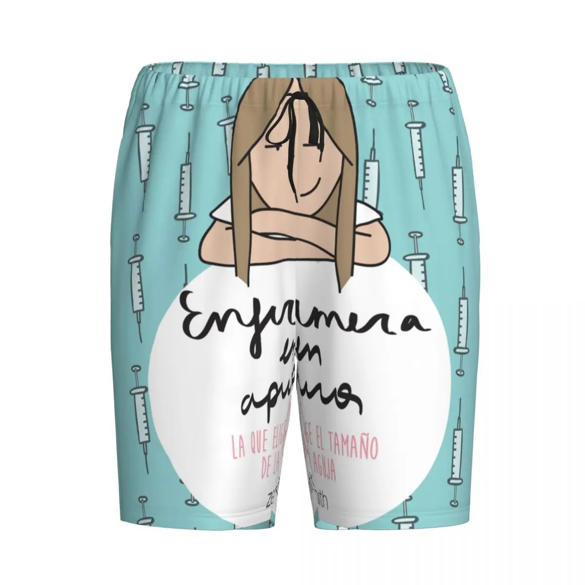 Pantalones cortos de pijama personalizados para hombre, ropa de dormir, pantalones cortos para dormir, médico, Enfermera, con bolsillos