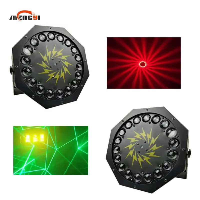 LED cyclone 18 eyes 9w cabeza movil luces para discoteca green laser led lyre par lights for night club stage