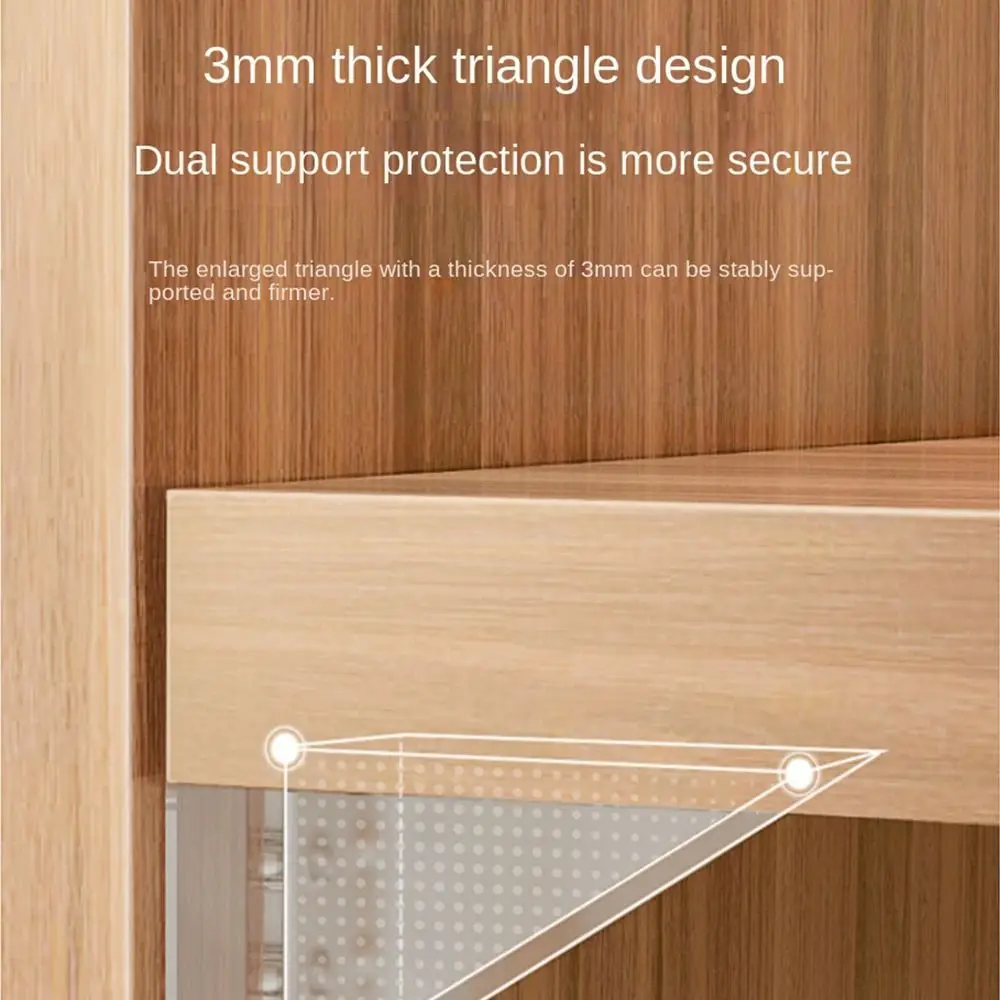 Bracket 4pcs Wardrobe Holder Wall Hanger Adhesive Pegs Closet Partition Holders Support Pegs Shelf Support Clips Shelf Support