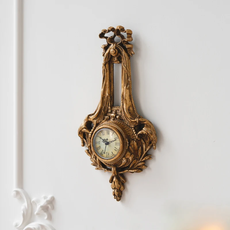 

Decorative wall clock wall decoration living room antique carving