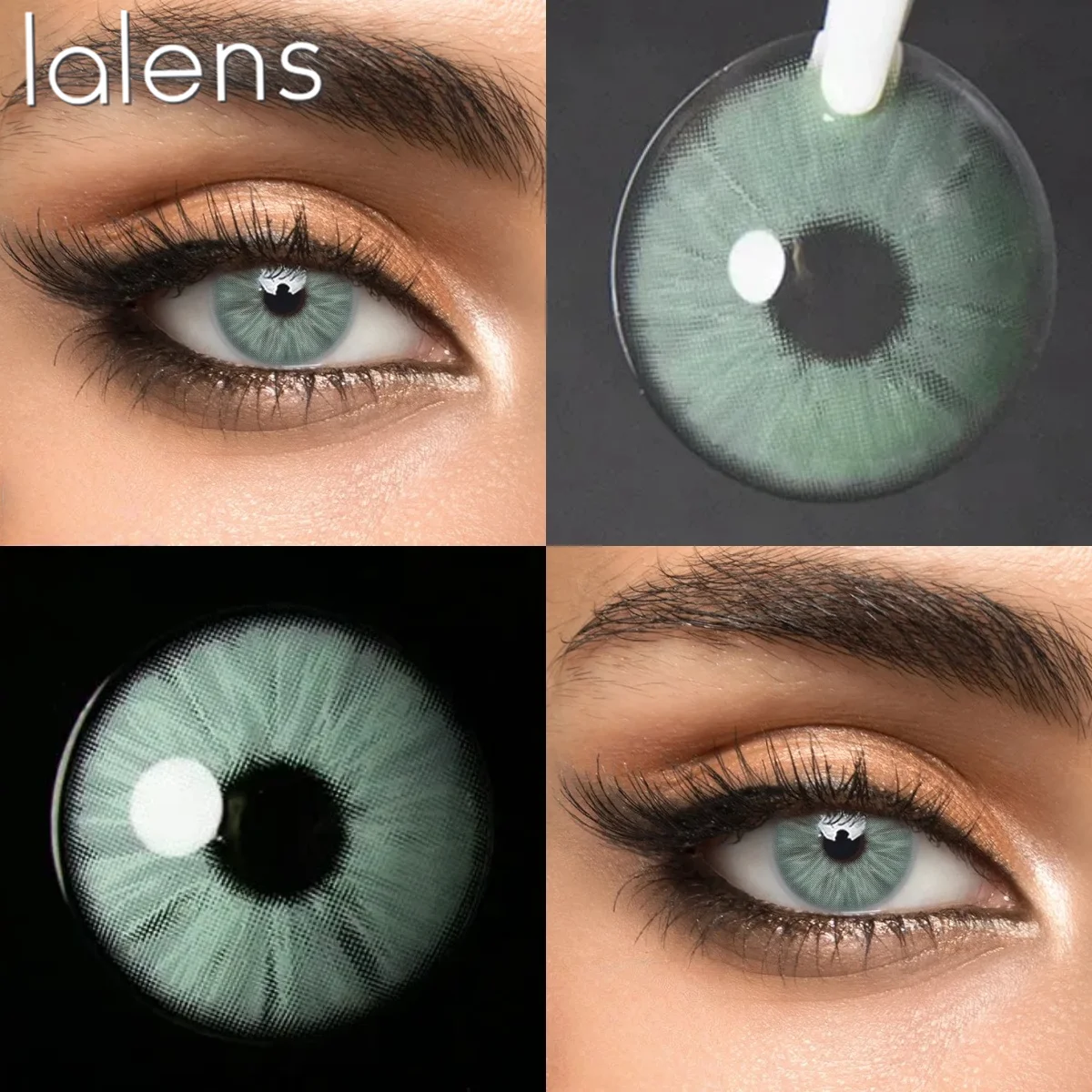 VISUASHOW Prescription  Colored Contact Lenses -1.00 to -8.00 2Pcs 14.20mm Half-Year Disposable for Daily Office Makeupp