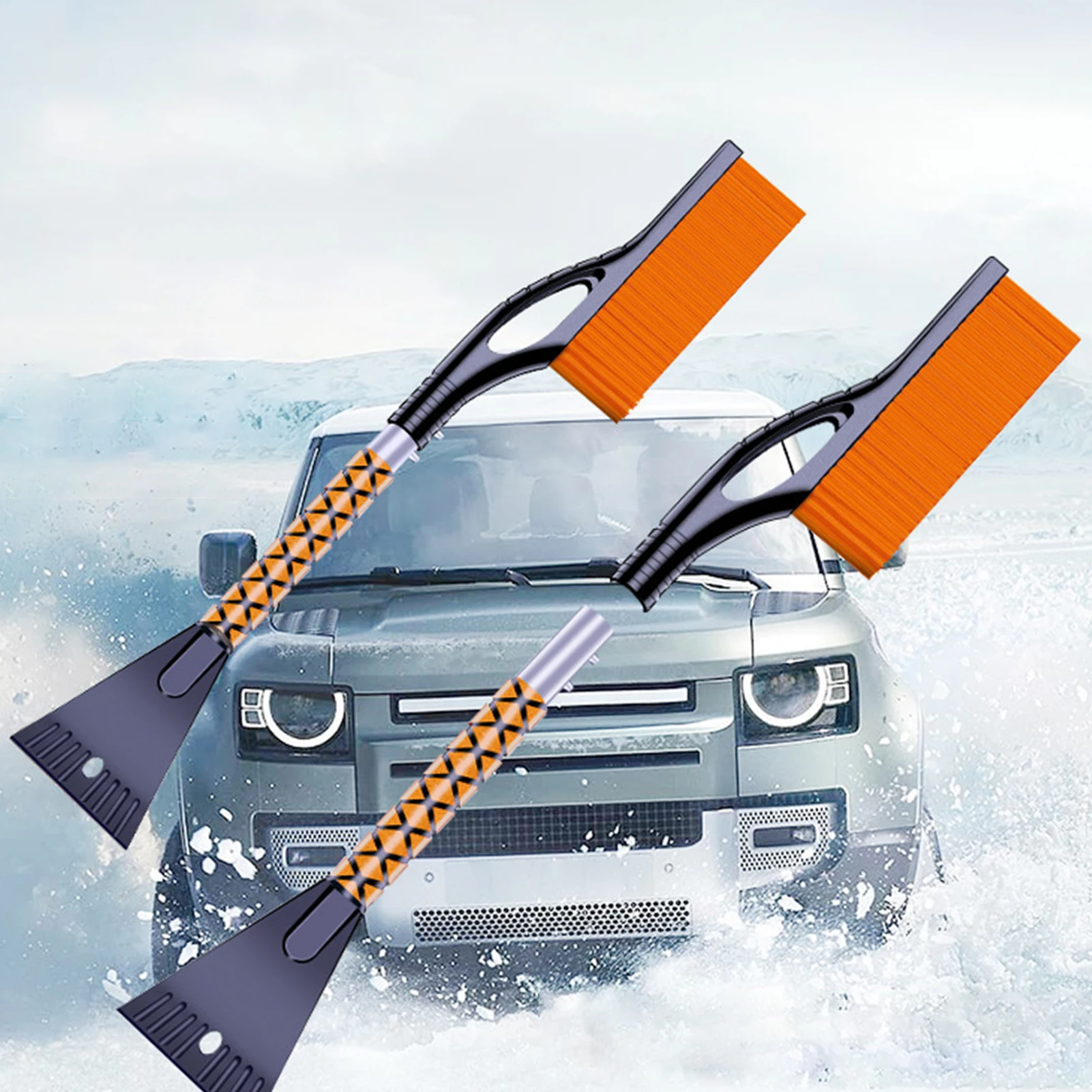 Snow Brush hand tools Detachable Ice Scraper with Scratch-Free Bristle Head Tough Ice Scraper Suitable for Vehicles Truck SUVs