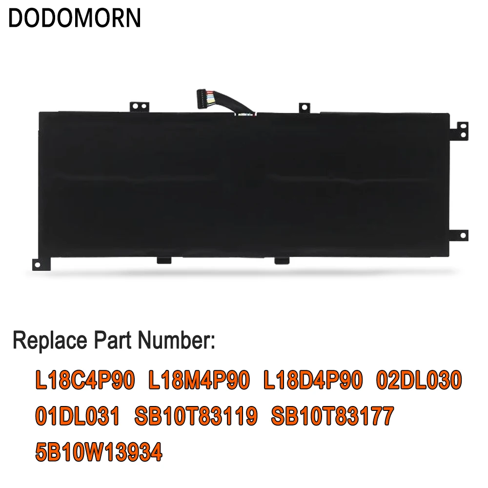 DODOMORN-Bateria do portátil para Lenovo ThinkPad, L18M4P90, L13 Yoga Gen 2, 2020, 20R5,20R6,L18D4P90, L18C4P90, L18D4P90, L18C4P90