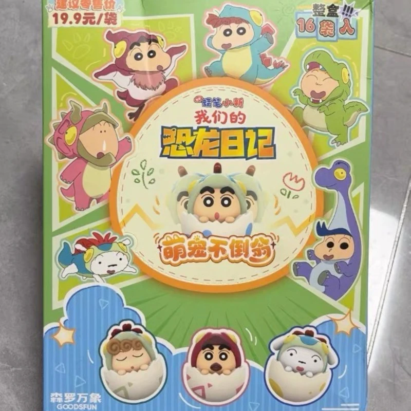 

Аниме-фигурки Крейон Шин-чан: Слепая коробка с игрушками, динозавры, дарума, бобблхеды, мультяшные украшения для стола, подарки на день рождения для детей