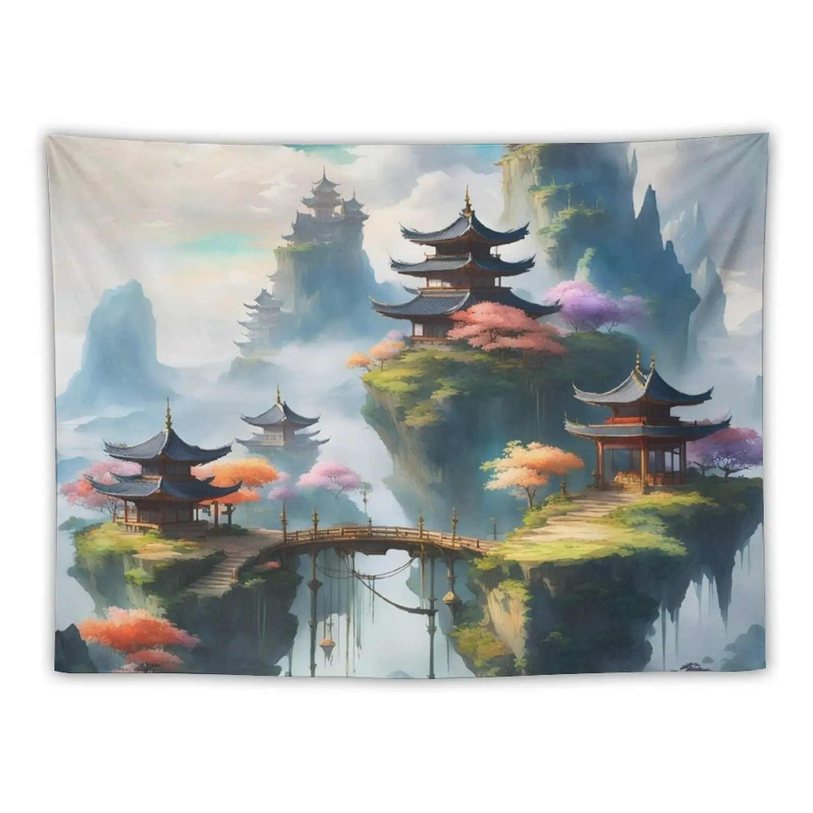 

Ethereal Horizons: the Floating Realm Tapestry Home Decor Accessories Aesthetic Room Decor Korean Tapestry