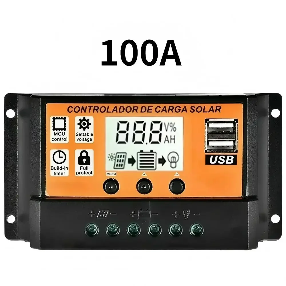 Solar Charge Controller 12V/24V PWM 10A with Adjustable LCD Display Timer Setting for Wholesale MMPT Solar Controller