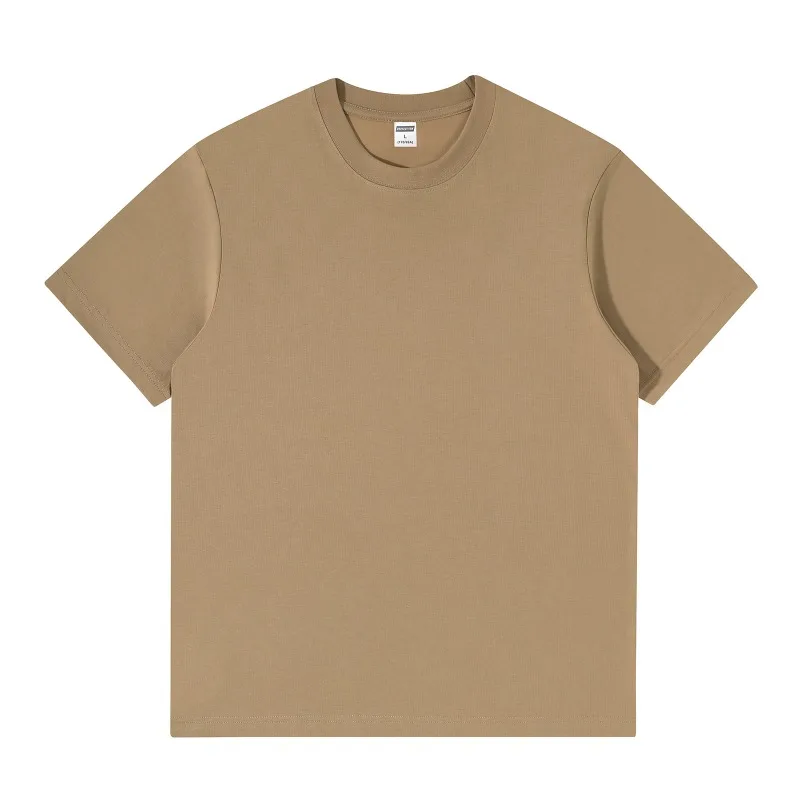 

Тяжелая мужская футболка с круглым вырезом и короткими рукавами, 230 г, модная антибактериальная летняя однотонная верхняя рабочая одежда