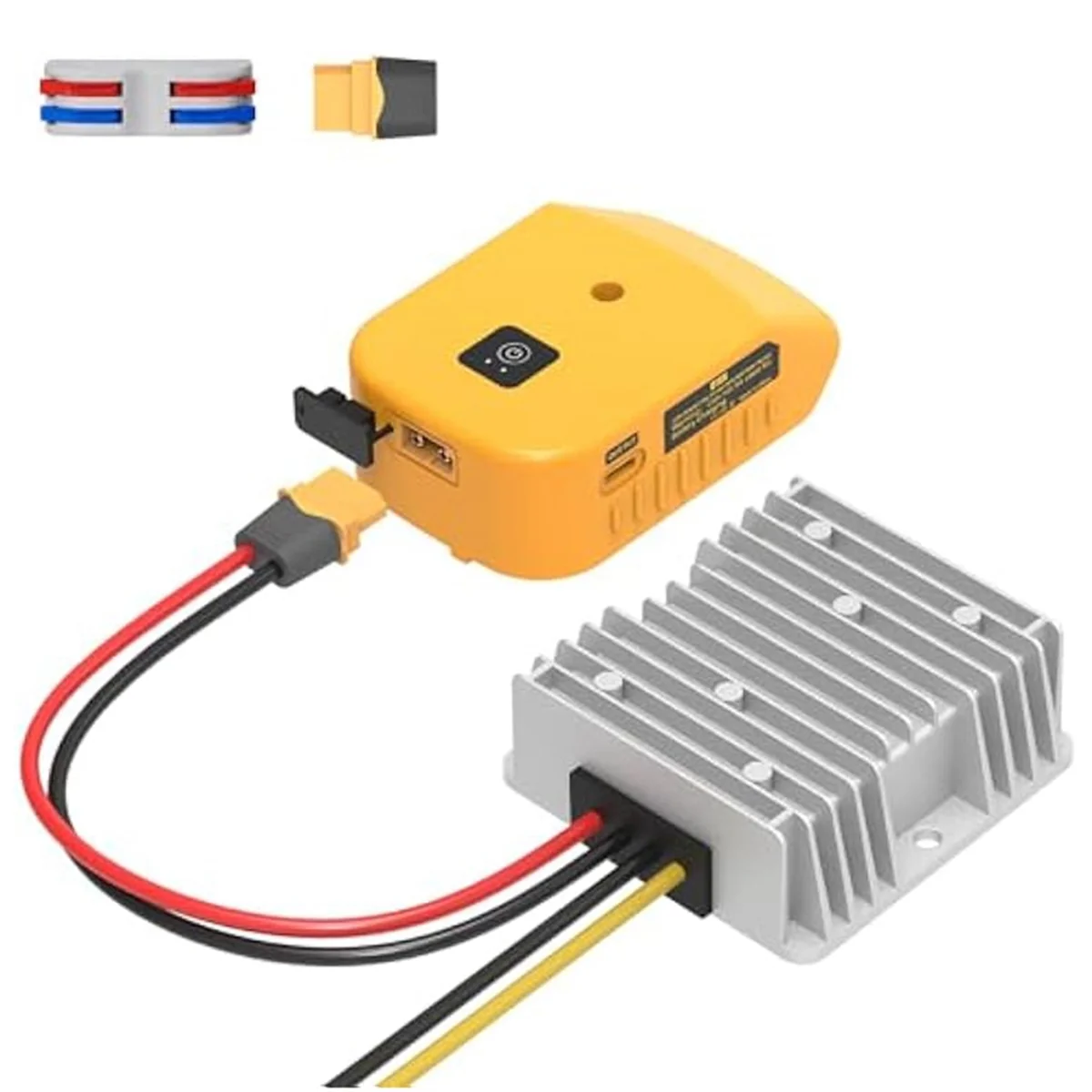 20V to 12V Converter for DeWalt 20V Power Wheels Battery Adapter&Charger Adapter,DC12V 20A 240W Buck Converter Regulator