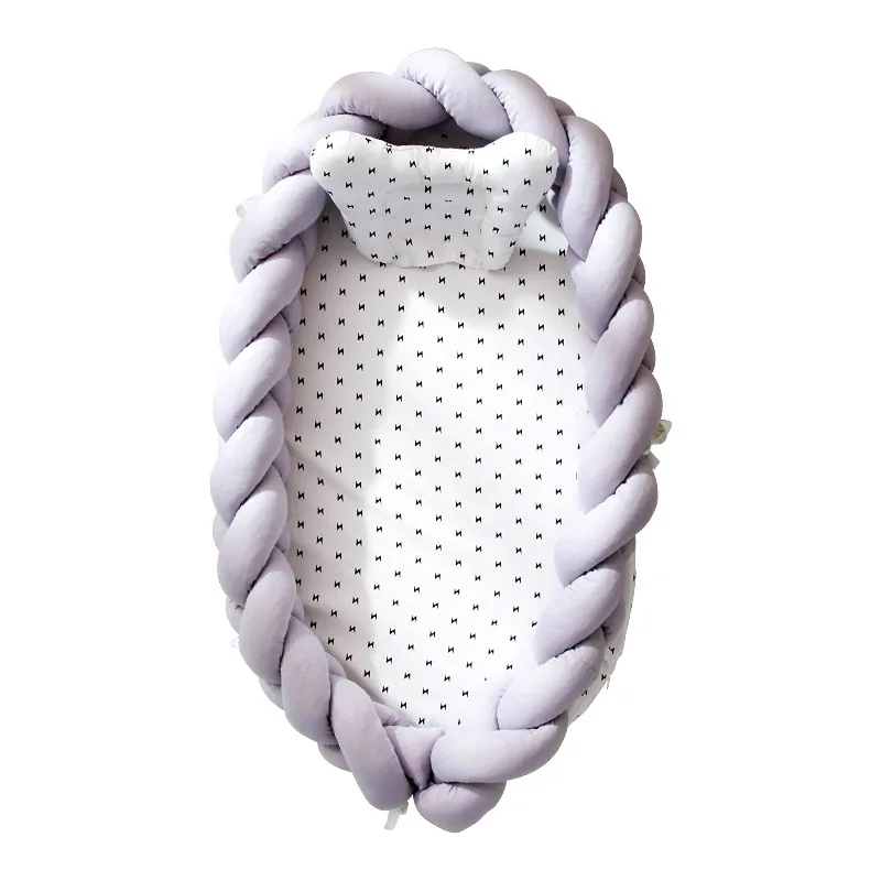 

Cotton woven portable baby pillow bed middle bed bionic removable baby nest three-dimensional protective crib