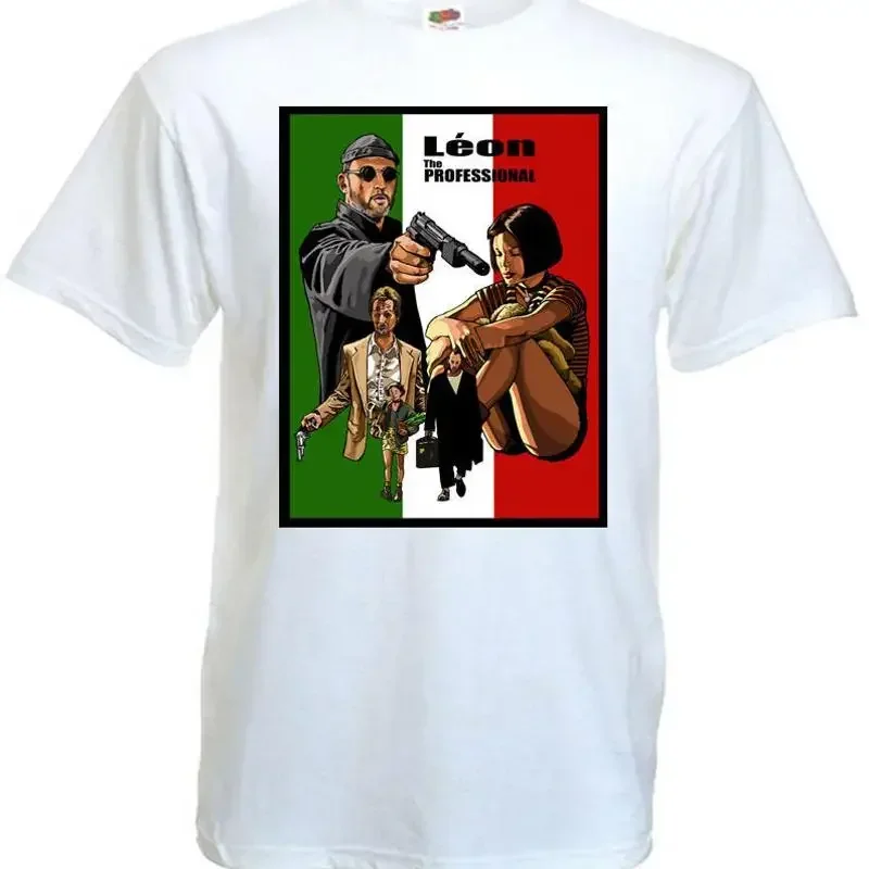 Leon The Professional v5 T shirt white movie poster all sizes S 5XL