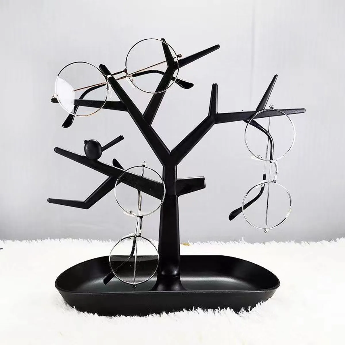 Plastic Stand for Earrings Pendants Bracelets Jewelry Rotatable Display Stud Earrings Holder Jewellery Rack Storage Small Shelf