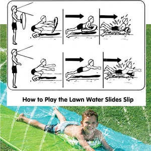 Inflatable water slide for children, Summer Sliding Slide, Water Spray Playing Sprinkler toys, Backyard Outdoor Games 8 MAIN SALES SALES INFLABLE - №5