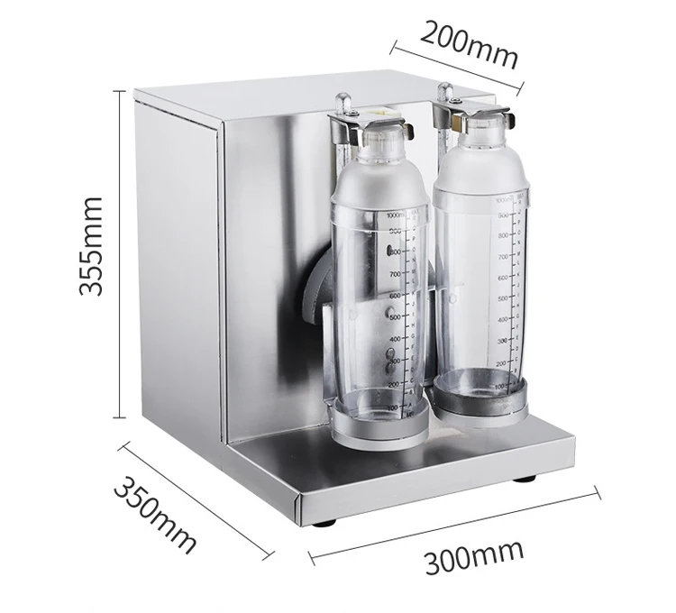 Commercial Two Cups Milk Tea Shaker Auto Mixer Bubble Tea Shaking Machine
