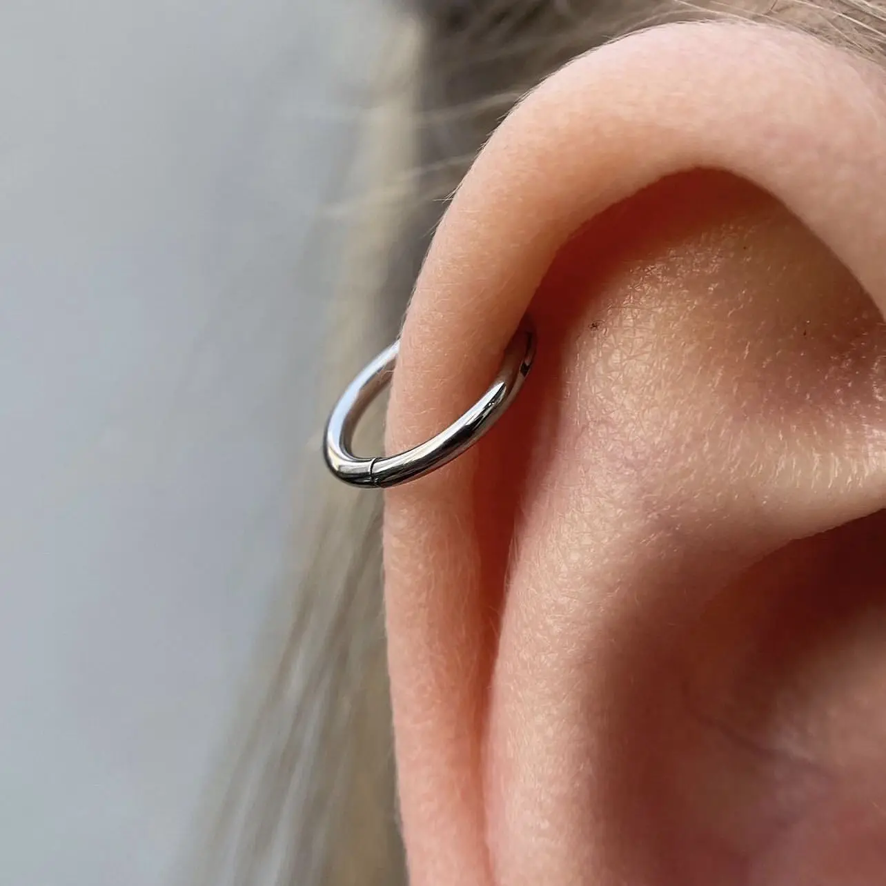 G23 Titanium Nose Ring 14G 16G 18G 20G Hinged Segment Cartilage Tragus Earring Helix Daith Hoops Septum Clicker Piercing Jewelry